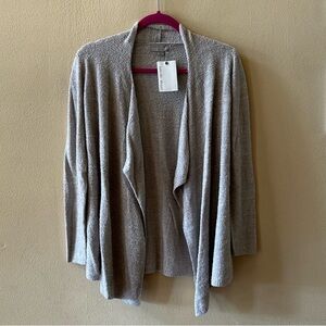 NWT Barefoot Dreams CozyChic Lite Youth Pewter Gray Cardigan Sweater Size Medium